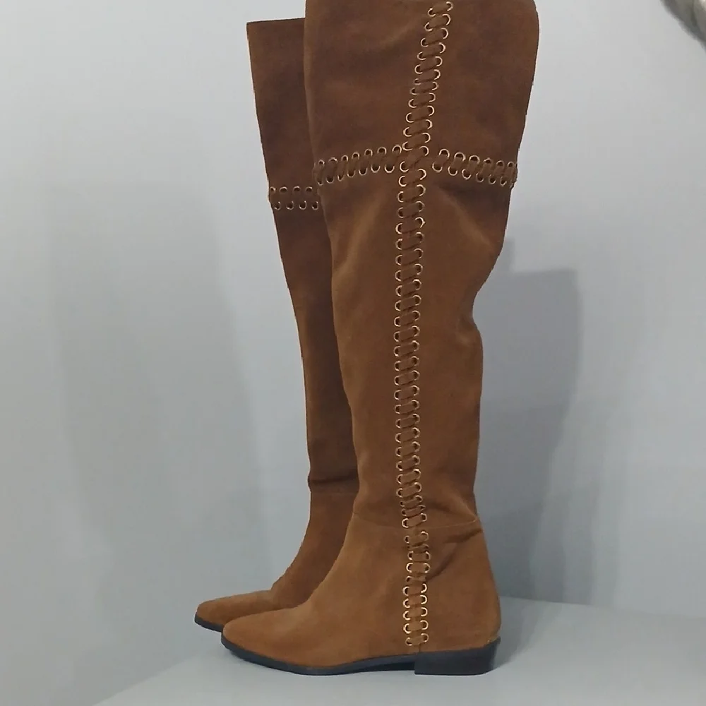 Michael Kors Brown Suede Over-the-Knee Boots, Gentle Used Excellent Conditions